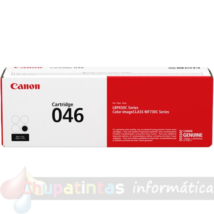 Canon 046 Negro Cartucho de Tóner Original - 1250C002
