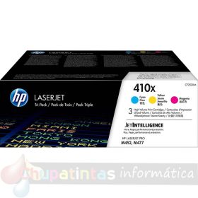 HP CF411X/CF412X/CF413X Pack de 3 Cartuchos de Tóner Originales - 410X