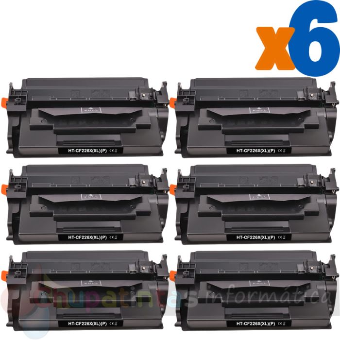 Canon 052H Negro Pack de 6 Cartuchos de Tóner Genéricos - Reemplaza 2200C002