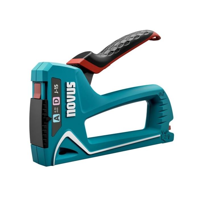 Novus J15 Clavadora/Grapadora - Para Grapas de 4 a 10mm - Cambio de grapa Mediante Mecanismo de Desplazamiento - Bloqueo del Mango - Indicador de Cantidad de Grapas Restante