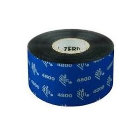 Zebra 4800 Pack de 12 Cintas de Transferencia Termica Original Negro - Resina - Ancho 40mm, Longitud 450m