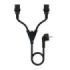 Nanocable Cable de Alimentacion CEE7 Macho a 2x C-13 Hembra 3m - Color Negro