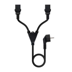 Nanocable Cable de Alimentacion CEE7 Macho a 2x C-13 Hembra 3m - Color Negro