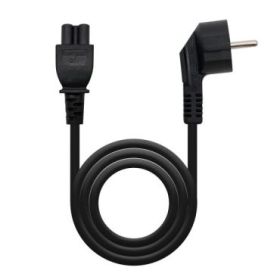 Nanocable Cable de Alimentacion CEE7 Acodado Macho a M-C5 Hembra Trebol 3m - Color Negro