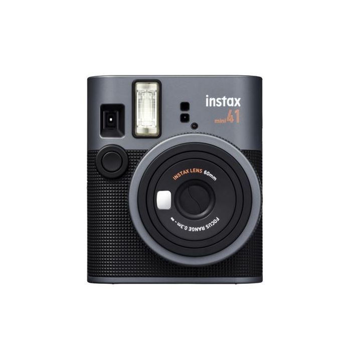 Fujifilm Instax Mini 41 Camara Instantanea - Tamaño de Imagen 62x46mm - Flash Auto - Exposicion Automatica - Mini Espejo para Selfies - Modo Primer Plano - Color Negro