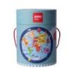 Apli Puzzle Circular del Mapamundi de 48 Piezas - Tamaño Ø50cm - Poster para Facilitar Montaje - Recomendado para Niños a partir de 5 Años