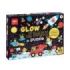 Apli Glow in the Dark Puzzle Fluorescente de 60 Piezas 6x6cm - Tematica Espacio - Efecto Fluorescente que Revela Diseños Ocultos - Poster para Facilitar Montaje - Recomendado para Niños a partir de 4 Años