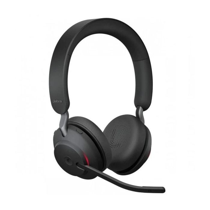Jabra Evolve2 65 MS Stereo Auriculares con Microfono Bluetooth - Cancelacion de Ruido - Autonomia hasta 37h - Diadema Ajustable - Controles en Auricular - Color Negro
