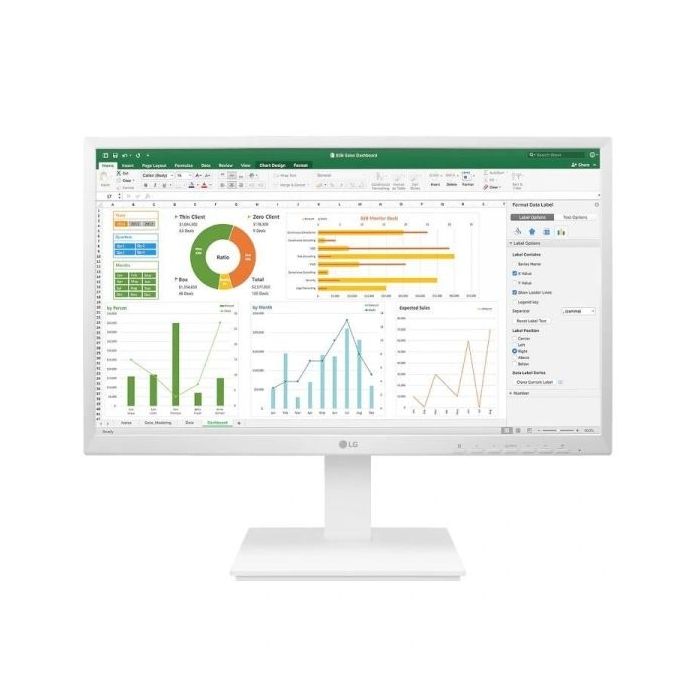LG Monitor 27" LED IPS FullHD 1080p 60Hz - Respuesta 5ms - Altavoces - Angulo de Vision 178º - 16:9 - USB, VGA, DVI, HDMI, DisplayPort - VESA 100x100mm