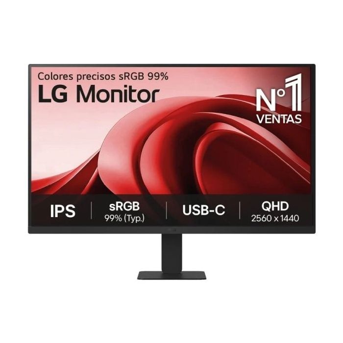 LG 27U631A-B Monitor LED 27" IPS QHD 100Hz HDR - Respuesta 5ms - Ajustable de Inclinacion - HDMI, USB-C - VESA 100x100