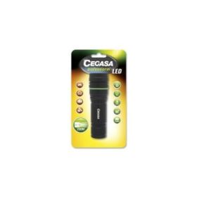Cegasa Profesional Linterna LED 400lm - Medidas 12 x 4cm - Fabricada en Aluminio - Funciona con 4 Pilas AAA (No Incluidas)