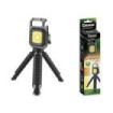 Cegasa Profesional Linterna Mini con Tripode COB hasta 670lm - Luz Blanca, Amarilla, Blanca y Amarilla Combinadas, Luz Roja y Luz Flash Intermitente - Bateria Recargable USB-C - Color Negro