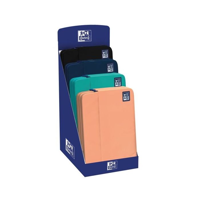 Oxford B-Case Expositor con 10 Fundas para Portatil hasta 16" - Compartimento Acolchado - Bolsillo Exterior con Cremallera - Colores Surtidos