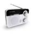 Metronic Radio Portatil AM/FM y Onda Larga - Colo blanco