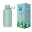Dohe Botella Reutilizable 350ml - Acero Inoxidable de Doble Pared - Libre de BPA - Tapon Hermetico Antigoteo de Acero Inoxidable - Recubierta de Caucho - Color Verde