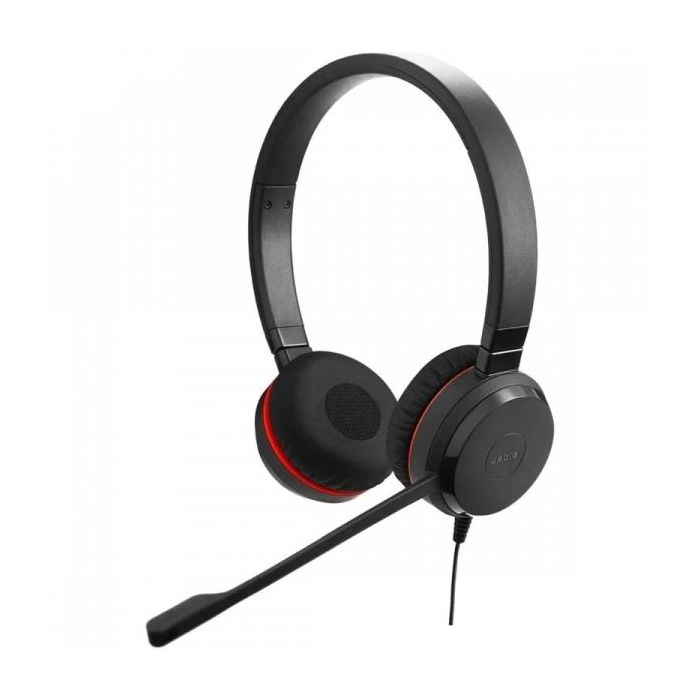 Jabra Evolve 30 II MS Auriculares con Microfono - Conectividad USB/3.5mm - Cancelacion Pasiva de Ruido - Certificados por Microsoft - Diadema Ajustable - Controles en Cable - Color Negro