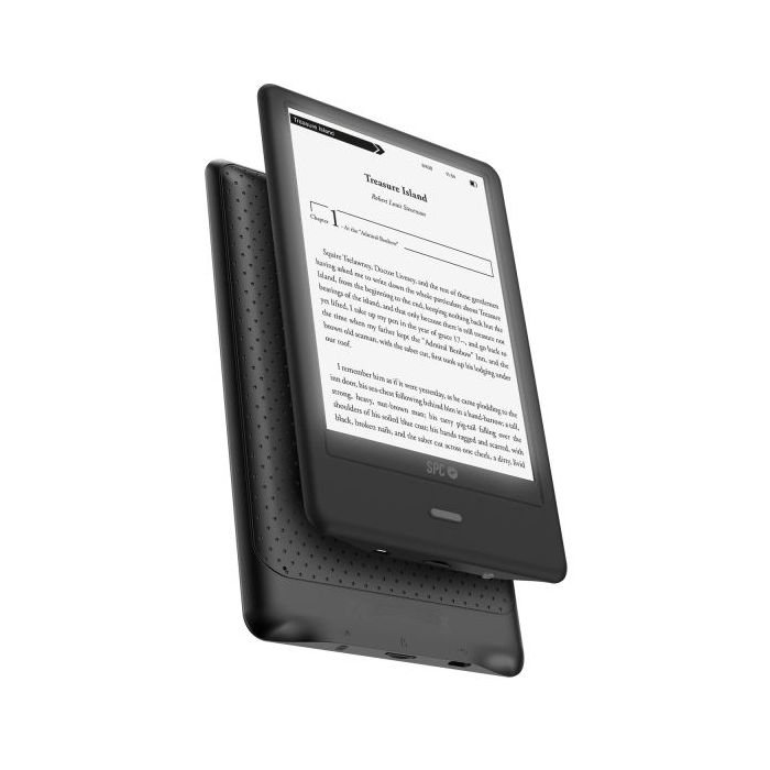 SPC Dickens Light 2 Pro Ebook - Pantalla Retroiluminada 6" Tactil -  Tinta Electronica - 8GB de Almacenamiento - Fino y Ligero - Autonomia de un Mes - Giro 90º -  Color Negro