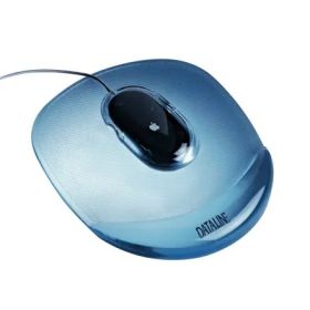 Esselte Dataline Alfombrilla con Reposamuñecas Relleno de Gel - Medidas 235x285x30mm - Base Antideslizante - Control del Raton Mejorado - Color Azul Transparente