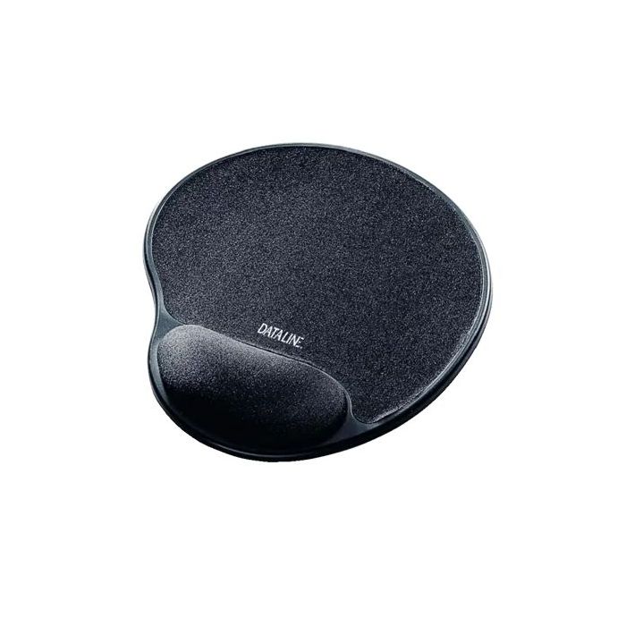 Esselte Dataline Standard Alfombrilla con Reposamuñecas Relleno de Gel - Medidas 215x300x22mm - Acabado en Lycra - Base Antideslizante - Control del Raton Mejorado - Color Negro
