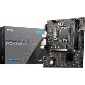 MSI Placa Base PRO H610M-G Intel 1700 2xDDR4 - HDMI, VGA, DP, M.2, USB3.2, MicroATX