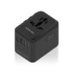 Aisens Adaptador de Viaje Universal GaN 35W - 2xUSB-A QC3.0, 2xUSB-C PD3.0 - Color Negro