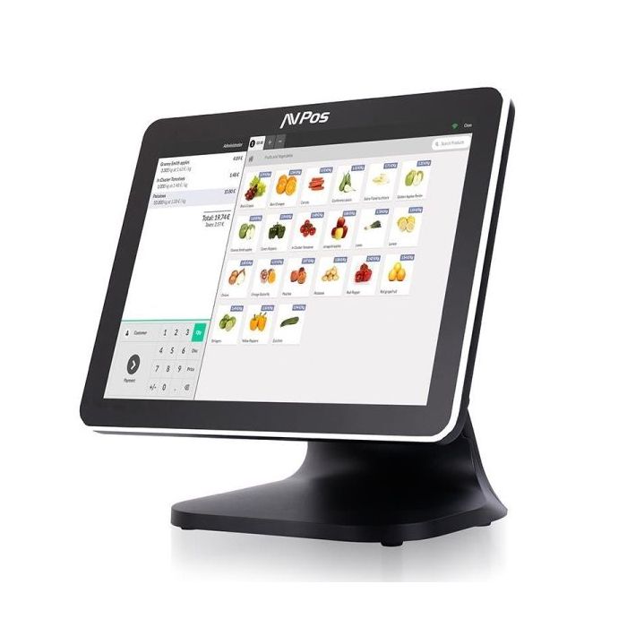AVPos TPV K5000 Aluminio 15 Tactil - i7 - 8gb Memoria - SSD 128gb - VGA y HDMI - Color Negro
