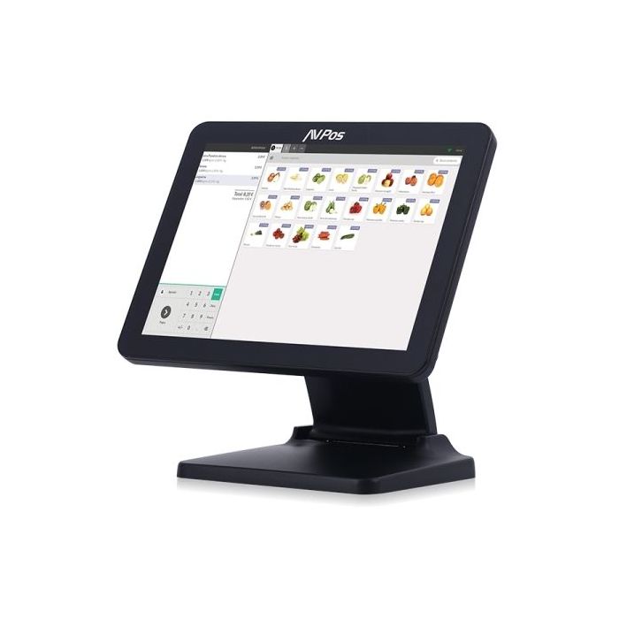 AVPos TPV K5000 Flex Aluminio 15 Tactil - N100 - 8gb Memoria - SSD 128gb - VGA, HDMI, Serie - WIFI, LAN - Color Negro