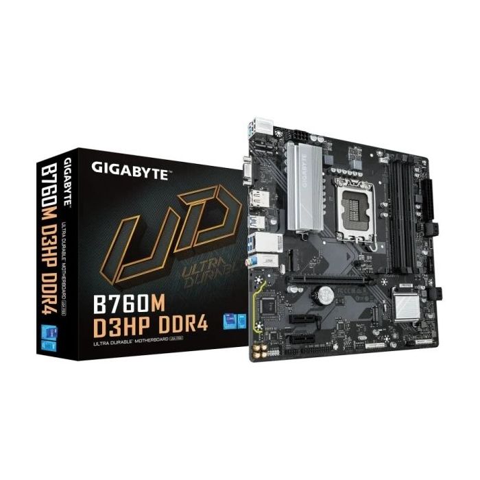 Gigabyte B760M D3HP Placa Base Intel LGA1700 4x DDR4 - M.2, SATA, PCIe3.0, HDMI, Displayport, USB 3.2 - MicroATX