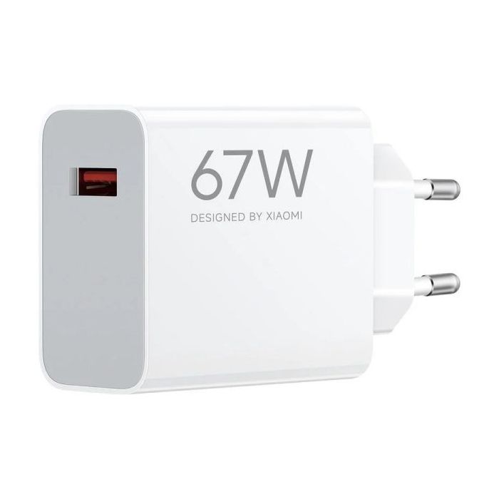 Xiaomi HyperCharge Cargador de Pared 67W QC3.0 - USB-A - Carga Rapida - Color Blanco