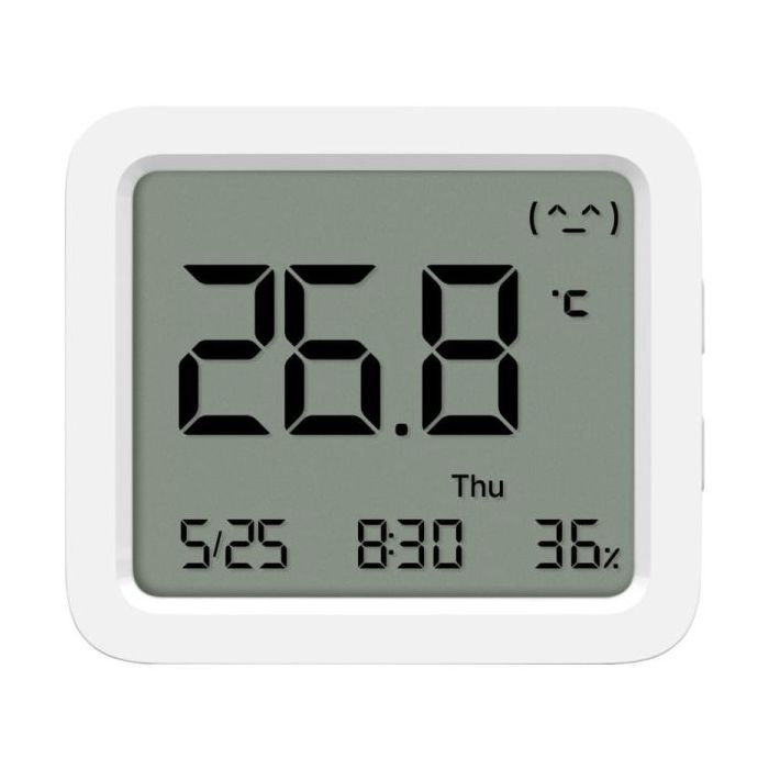Xiaomi Mi Temperature and Humidity Monitor 3 Monitor de Temperatura y Humedad Bluetooth - Temperatura 0 a 60ºC y Humedad del 0% al 99% RH - Fecha y Hora - Color Blanco