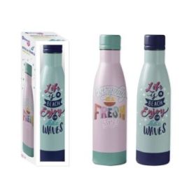 Bismark Botella Termica 500ml - Aislamiento de Vacio de Doble Pared - Tapon Hermetico - 2 Modelos Diferentes