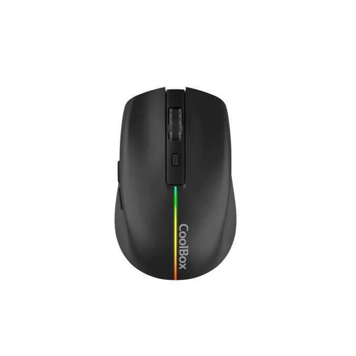 Coolbox W01 Raton Gaming Inalambrico 1600dpi - 6 Botones - Iluminacion RGB - Color Negro