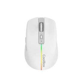 Coolbox W01 Raton Gaming Inalambrico 1600dpi - 6 Botones - Iluminacion RGB - Color Blanco