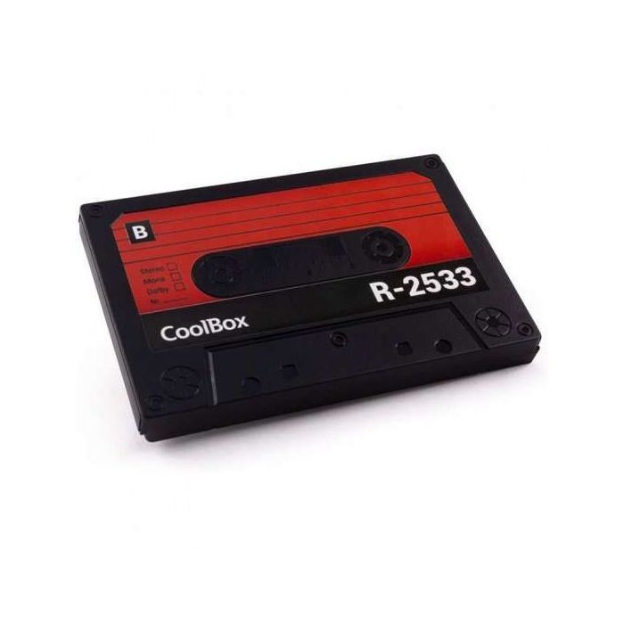 CoolBox SlimChase R-2533 Retro Caja Externa Disco SSD y HDD 2.5" SATA a USB 3.0 - Diseño Cassette de Audio