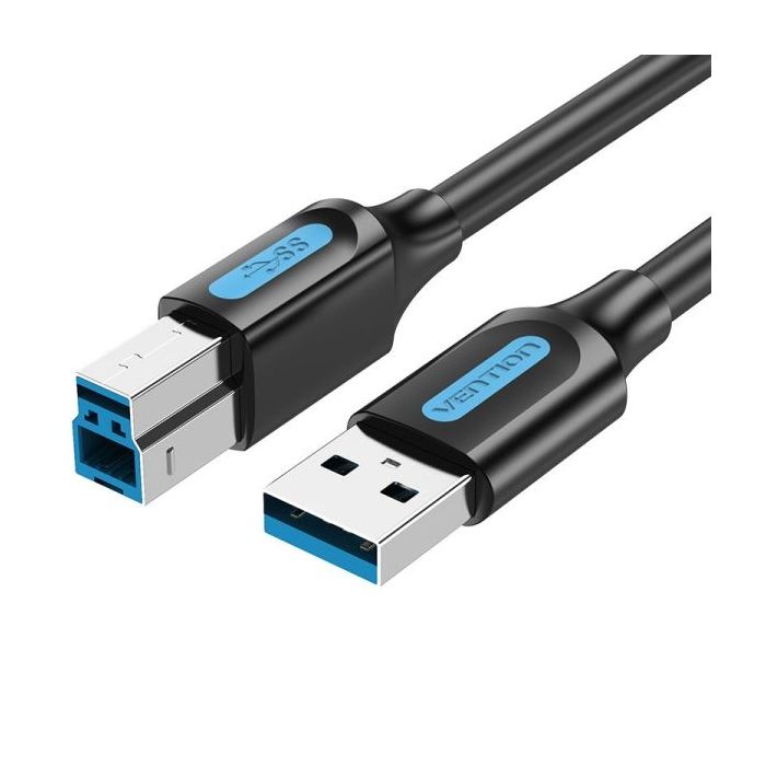 Vention Cable USB-A 3.0  a USB-B -0.5m - Color Negro
