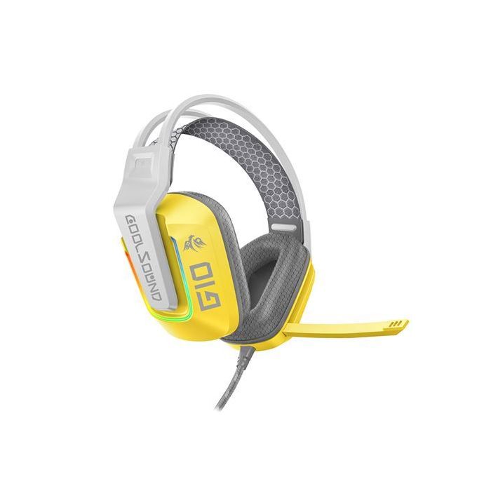 Coolsound Auricular Gaming G10 - Compatible con XBOX, PS5, PS4, Switch y PC - Color Amarillo