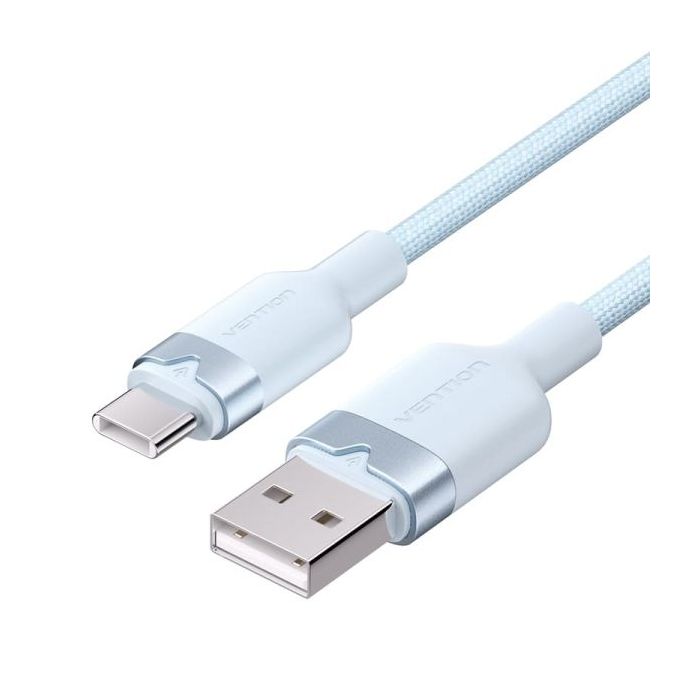 Vention Cable USB-C 2.0 a USB-A 3A 60W - 1m - Trenzado - Color Azul