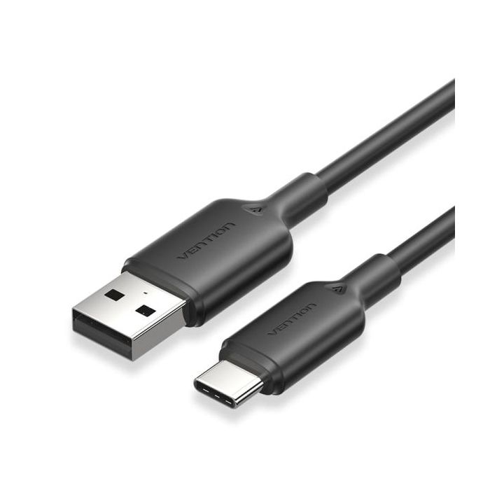Vention Cable USB-C 2.0 a USB-A 3A 60W - 2m - PVC - Color Negro