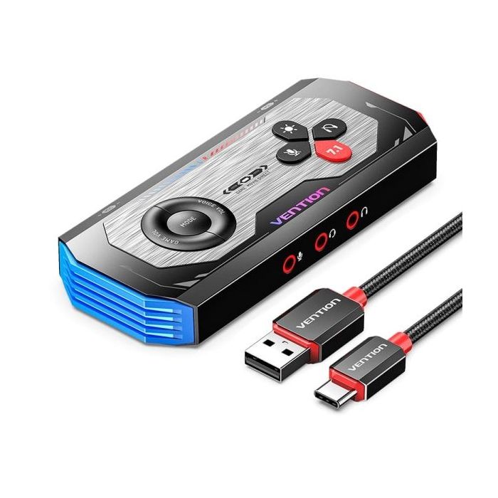 Vention Tarjeta de Sonido Gaming USB-C - 7.1 - Color Gris