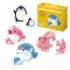Dohe Pack de 4 Puzzles para Niños de 2/3 Piezas - Tematica Animales - Doble Capa de Carton - Capa Intermedia de Contrachapado - Estimula Imaginacion - A partir de 2 Años