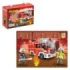 Dohe Playmobil Puzzle para Niños de 48 Piezas - Tematica Bomberos - Doble Capa de Carton - Capa Intermedia de Contrachapado - Estimula Imaginacion y Razonamiento - Atractivos Colores y Dibujos