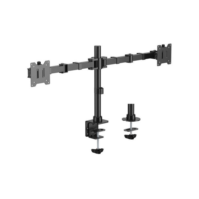 Aisens Soporte de Mesa Eco Giratorio e Inclinable para Monitor/TV 20Kg (3 Pivotes - 2 Brazos) de 17-35" - Color Negro