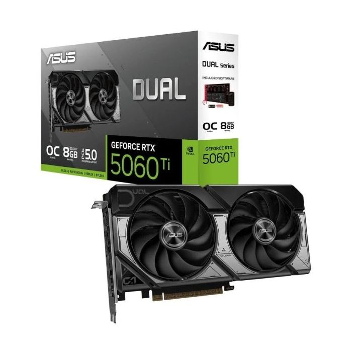 Asus GeForce RTX 5060 Ti Dual OC Tarjeta Grafica 8GB GDDR7 Reflex 2 RTX AI DLSS4