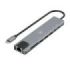 Ewent USB-C Dock 8 en 1 - HDMI 4K - PD 87W - USB-C - 2xUSB-A - LAN - Lector de tarjetas - Color Plata