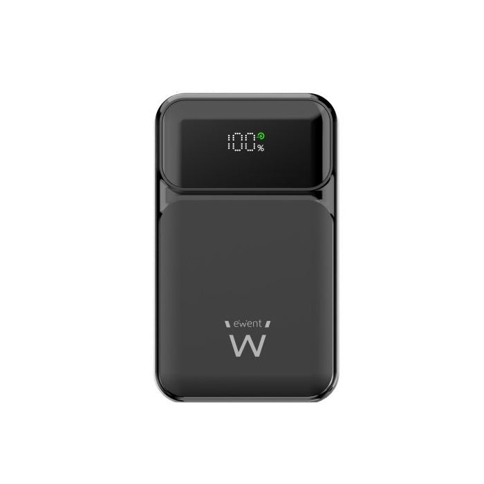 Ewent EW1164 Powerbank 20000mAH 65W PD - USB-A, USB-C - Pantalla LED - Color Negro
