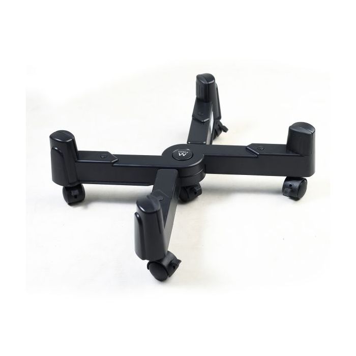Ewent EW1292 Soporte Movil para CPU - Evita la Electricidad Estatica y las Marcas - Ajustable hasta 25 cm - Hasta 25 kg - Negro