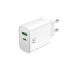 Ewent Cargador USB-C 30W - Carga Rapida y Segura - 1x USB-A - Color Blanco