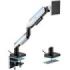 Ewent Soporte de Mesa RGB para Monitor/TV - Giratorio e Inclinable - Iluminacion RGB - Acero y Aluminio - Compatible Vesa - Carga Maxima 20Kg - Brazo Articulado - Sistema de Pasacables - Color Blanco