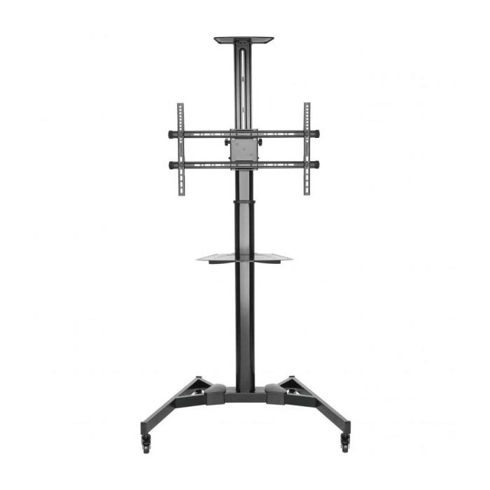 Ewent Soporte de Suelo EW1440 con Rueda - Bandeja - 37-70 - Peso Maximo Soportado 50Kg - Color Negro