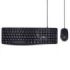 Ewent Paquete con Cable KB+RATON - Teclado de Oficina -Cable USB-A de 1.35m - Raton de oficina - 1000dpi - Cable USB-A de 1.35m - Color Negro
